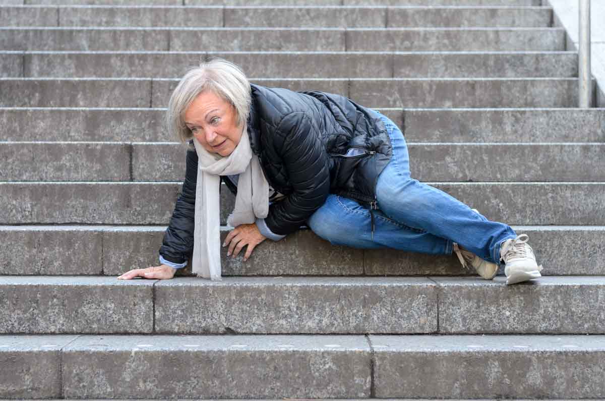 an image of an aging adult who has fallen